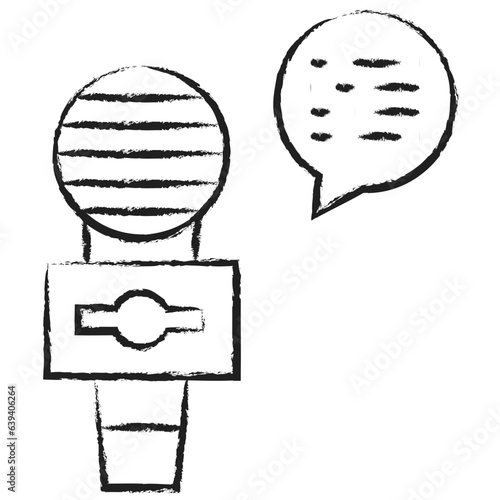 Hand drawn Microphone icon
