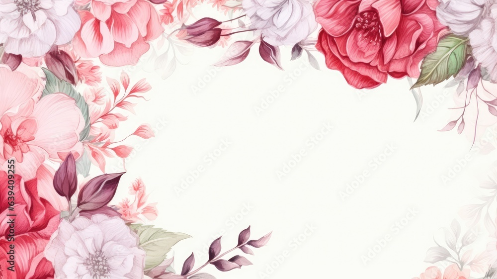 Vintage flowers. Web banner with copy space