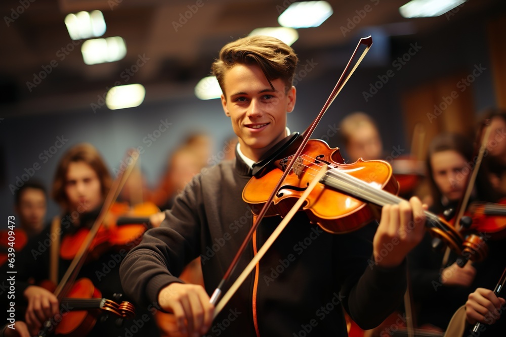 Fototapeta premium Back to music school concept. Generative Ai.