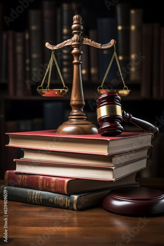 Judges gavel and stacked law books