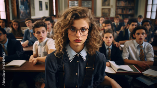 Classroom Brainiacs: Geeky Teenagers at School 