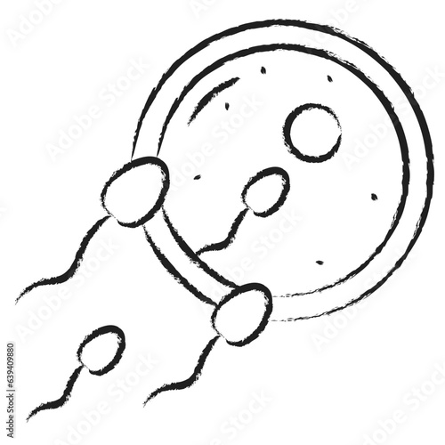 Hand drawn Egg & sperm icon