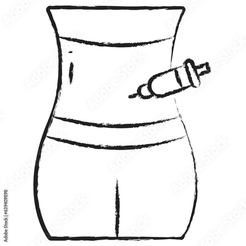 Hand drawn IVF injection icon