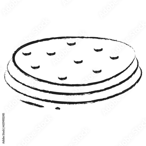 Hand drawn Roti Canai icon