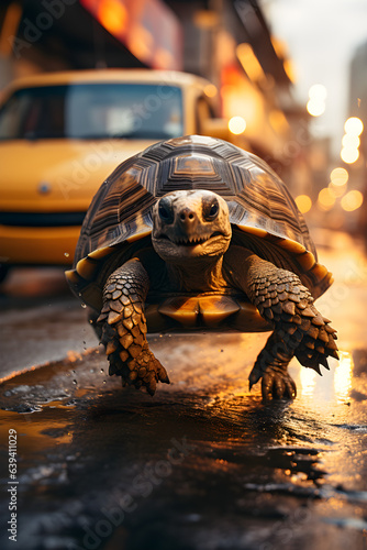 turtle on the road © Unseen