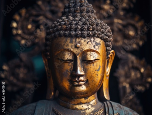 Wallpaper Mural A buddha statue with its eyes close, at sunrise Torontodigital.ca