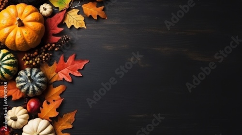 Autumn background with pumpkins