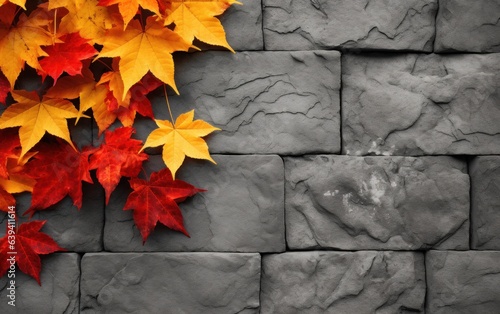 Golden maple leaves background