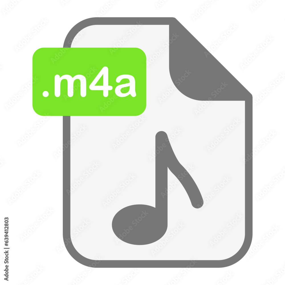 M4A Audio File Vector Icon - Multimedia Music Symbol M4A Audio File Vector Icon - Multimedia Music Symbol