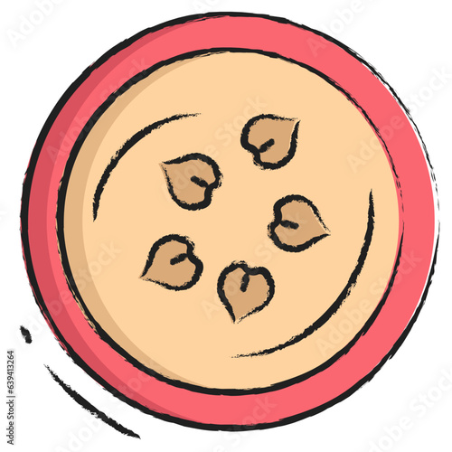 Hand drawn hummus icon