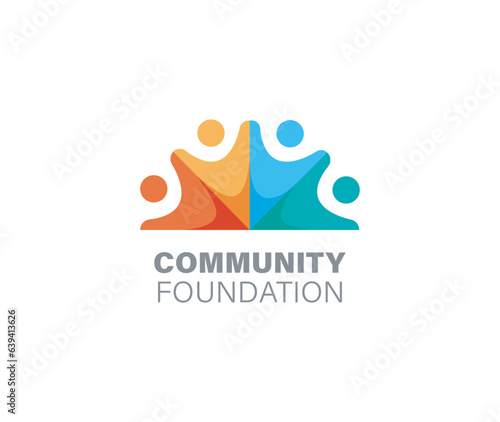 Community Foundation logo design illustration