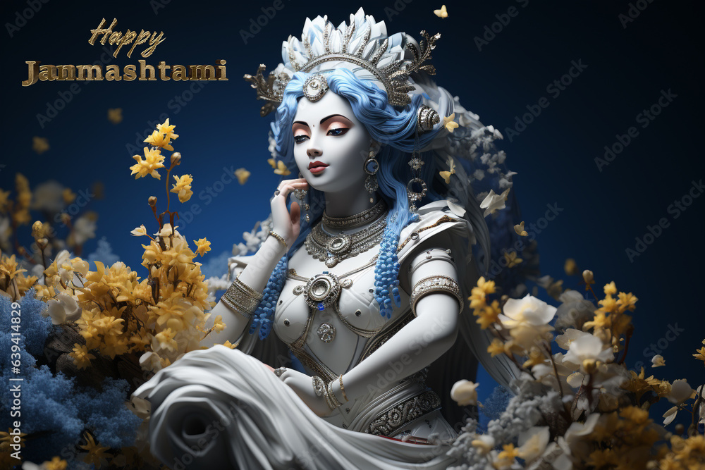 Krishna janmashtami, yearly Hindu festival that celebrates the birth of Krishna, the eighth incarnation of Vishnu, supreme God, of the Vaishnava tradition of Hinduism, Religious cultural.