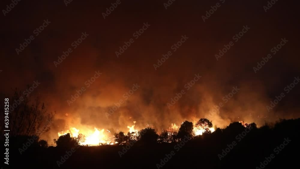 Forest fires in the prefecture of Evros in northern Greece in the biggest fire ever in Europe