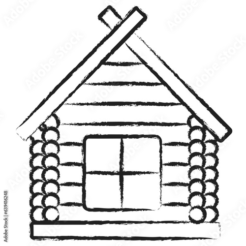 Hand drawn cabin icon