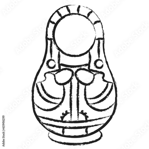 Hand drawn Matryoshka icon