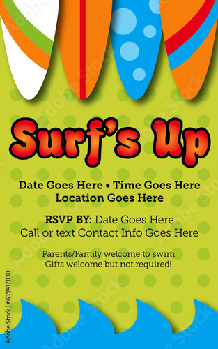 Surf's Up Party Invitation