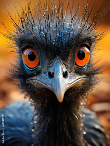 Emu in its Natural Habitat, Wildlife Photography, Generative AI © Vig