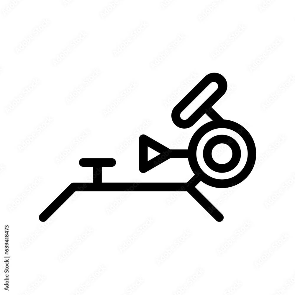 Rowing Machine Icon - Fitness and Gym Equipment Vector Symbol Rowing Machine Icon - Fitness and Gym Equipment Vector Symbol