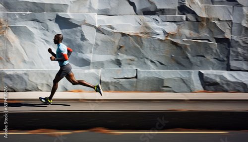 Captivating Photo of an Athletic Runner in Mid-Stride
