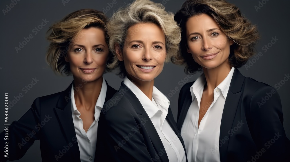 Group of mature business woman confidence team portrait, Business and leadership concept. Group of mature business woman confidence team portrait, Business and leadership concept.
