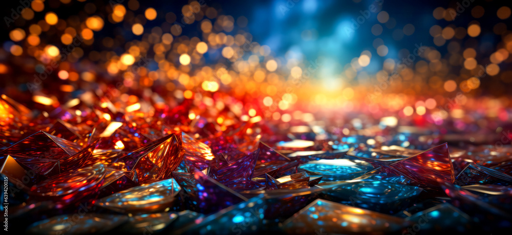 colorful crystal crystals on bokeh background. colorful crystal crystals on bokeh background.
