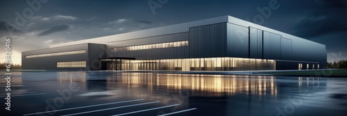 Commercial office building, Factory and transport, Logistic business transport warehouse station.