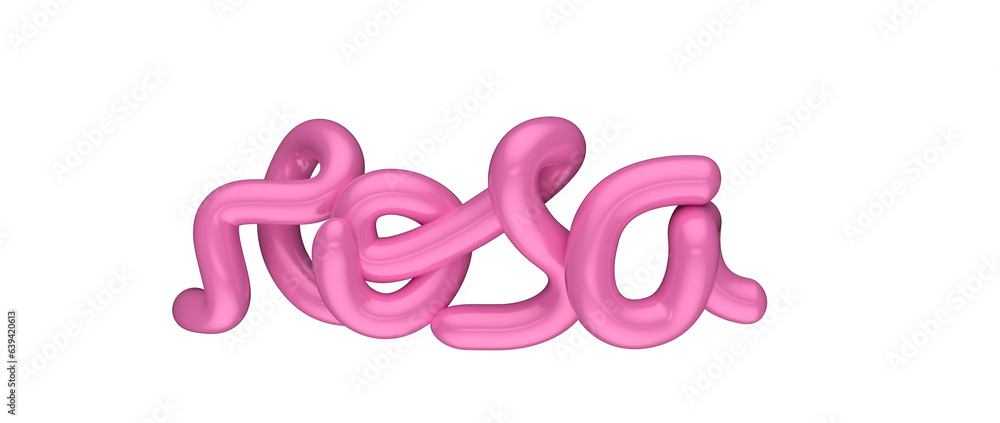 Text pink october awareness in 3d render realistic Text pink october awareness in 3d render realistic