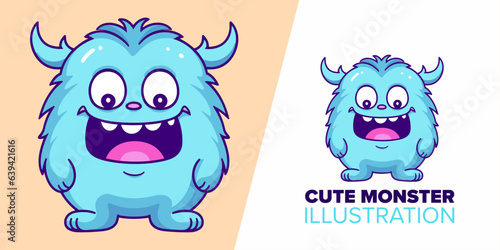 Cute Monster Kid Cartoon: Isolated Flat Design for Holiday Icon Concept