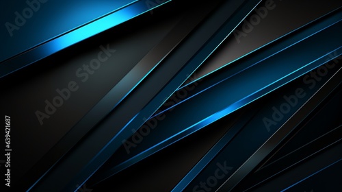 Photo of an abstract background with blue and black lines