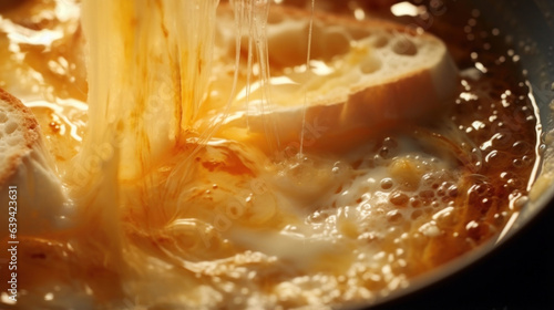 A gooey viscous soup moves through the frame in artistic slowmotion its subtle complexities illuminated in intricate detail.
