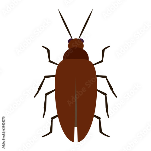 Isolated colored cockroach insect animal icon Vector