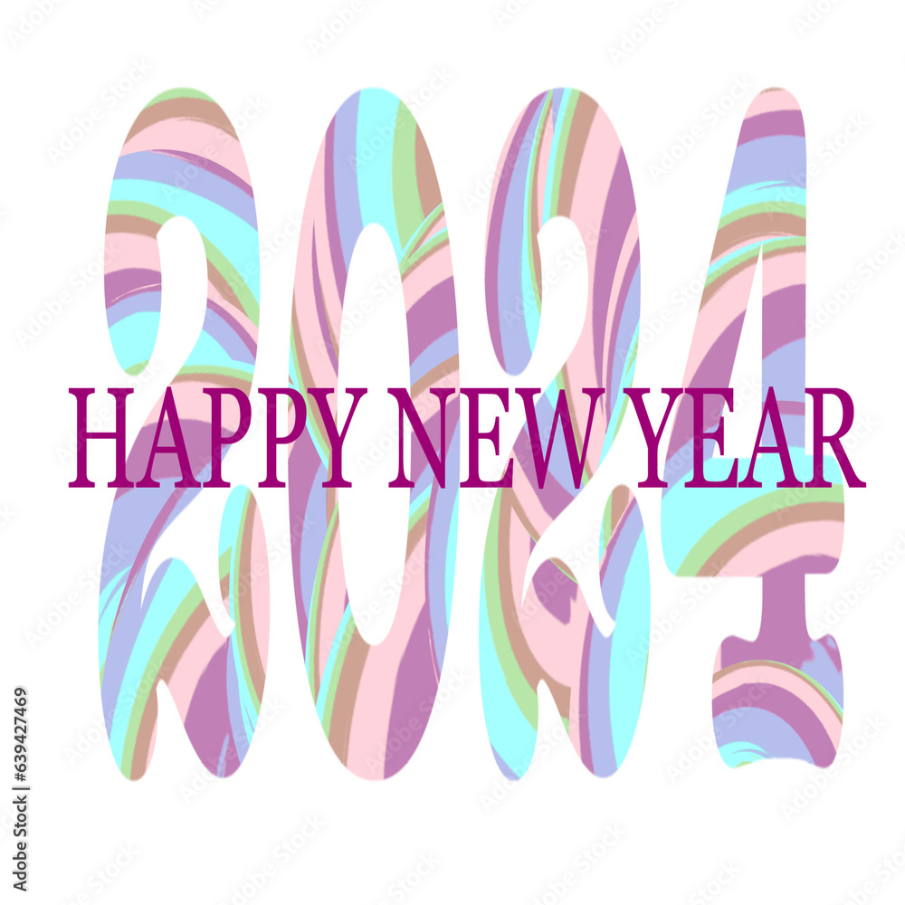 2024 Happy new year sign and label 2024 Happy new year sign and label
