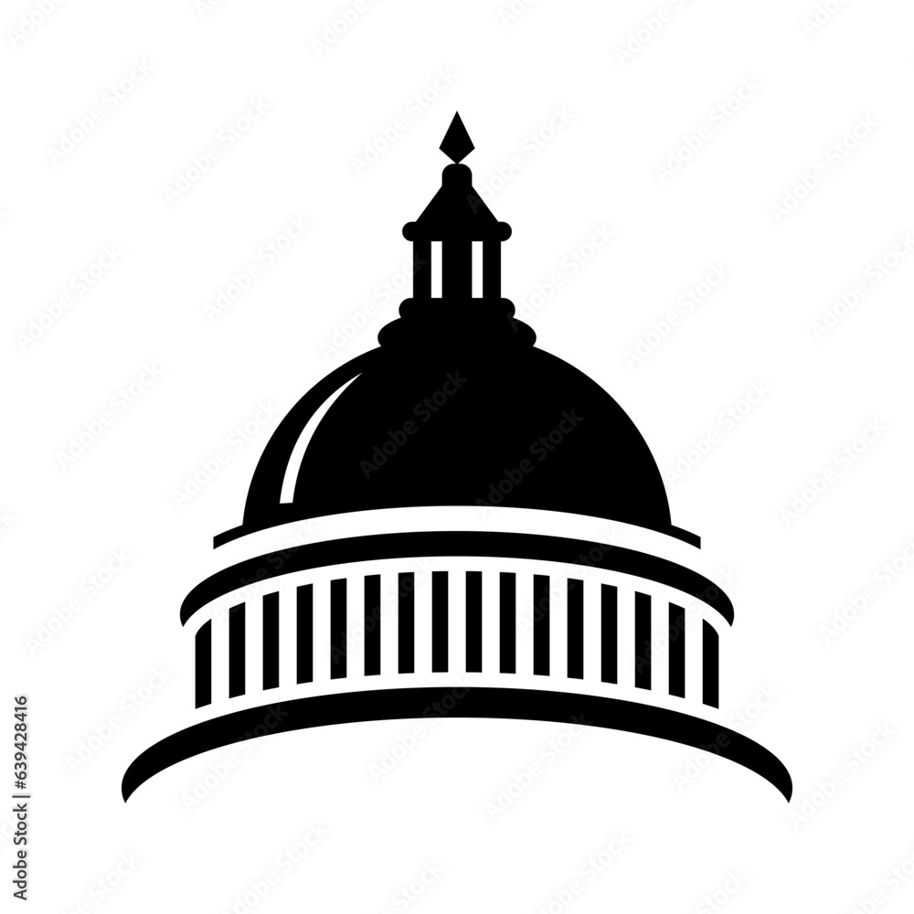 united states capitol hill logo concept vector illustration