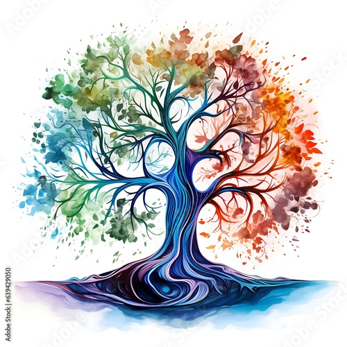 watercolor tree of life clipaart photo