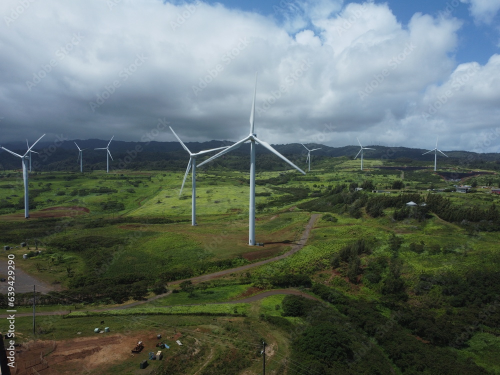 Electricity of wind power in Oahu
