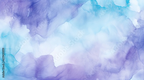 Photo of a colorful sky with vibrant hues of blue and purple, adorned with fluffy white clouds