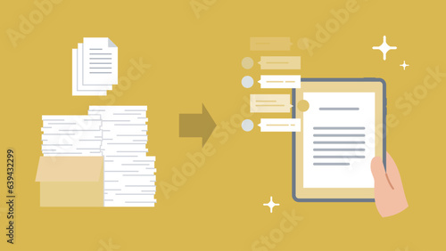 大量の書類をデジタル化してAIチャットで活用DX