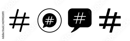 Hashtag icon vector. hashtag simbols