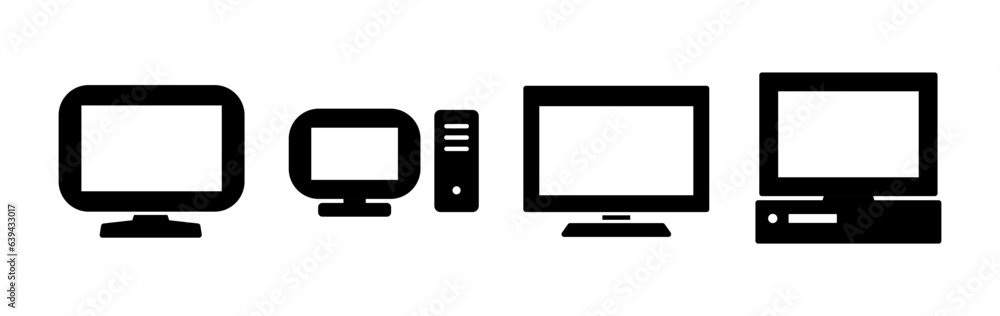 Computer icon vector. computer monitor icon. Computer icon vector. computer monitor icon.