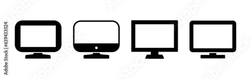 Computer icon vector. computer monitor icon.