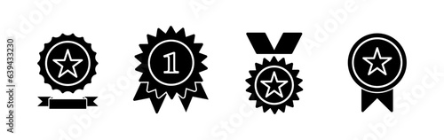 Achieve icon vector. medal icon vector. award. Certificate. approved