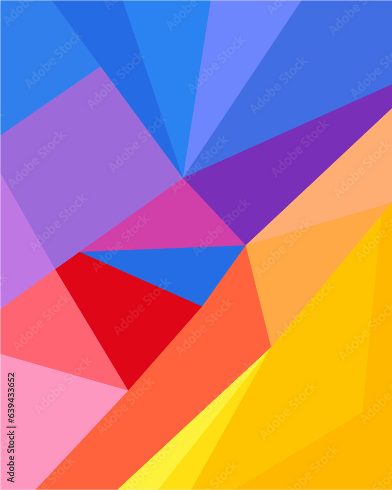 vector art geometric shapes colorful asymmetric work