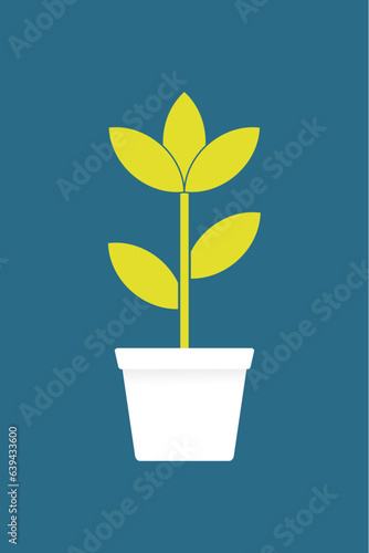 plant growing application icon style minimalistic vector graphic flat icon