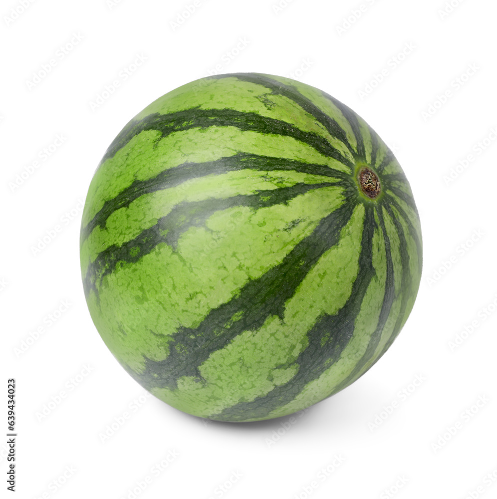 One whole ripe watermelon isolated on white One whole ripe watermelon isolated on white