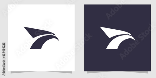 letter f with falcon logo design