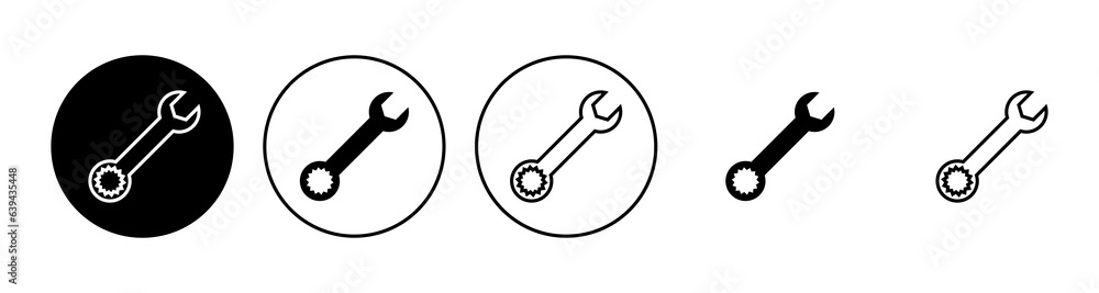 Wrench icon set. repair icon vector. tools icon vector Wrench icon set. repair icon vector. tools icon vector