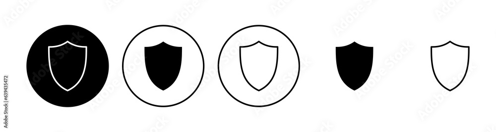 Shield icon set. Protection icon vector. Security vector icon Shield icon set. Protection icon vector. Security vector icon
