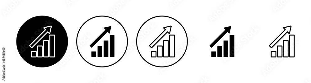 Growing graph Icon set. Chart icon. diagram icon