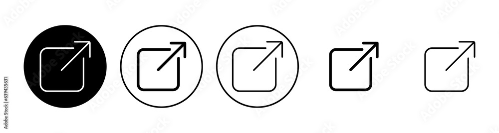External link icon set. link icon vector. hyperlink symbol External link icon set. link icon vector. hyperlink symbol