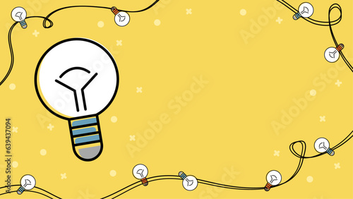 Light Bulb Yellow Background